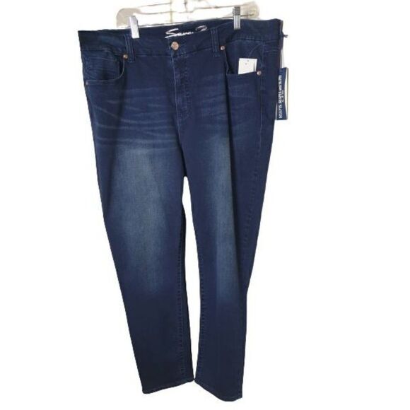 Seven7 Plus Jeans 20W High Rise Curvy Stretch Slimmer Blue Denim Jeans 20W NWT - Picture 7 of 8